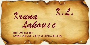 Kruna Laković vizit kartica